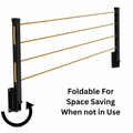 Foldable wall mounted cloth drying stand with free rope
