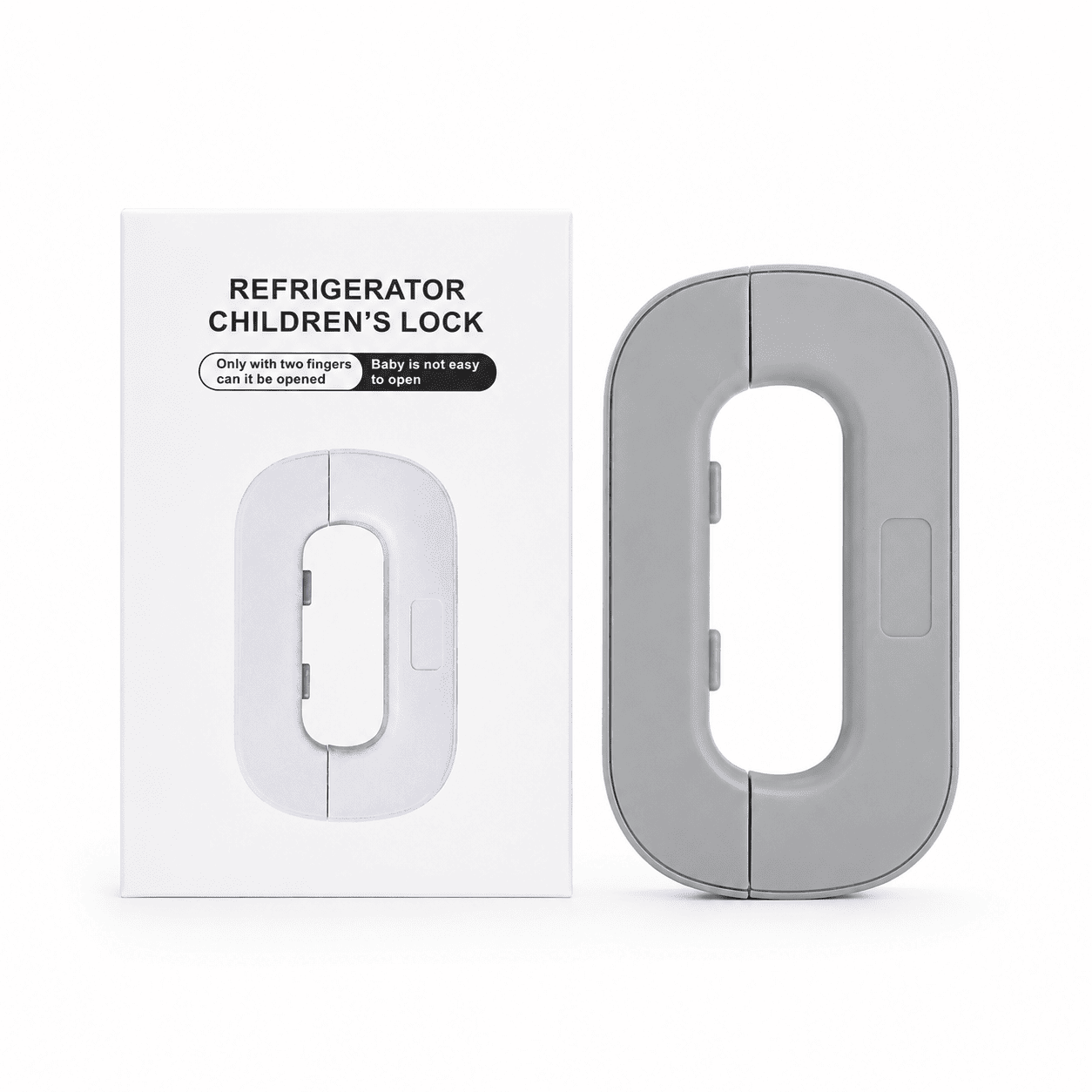 Child safety refrigerator lock for baby and toddler fridge door
