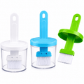 Silicone Oil Brush with Oil Dispenser for Cooking, Baking and BBQ