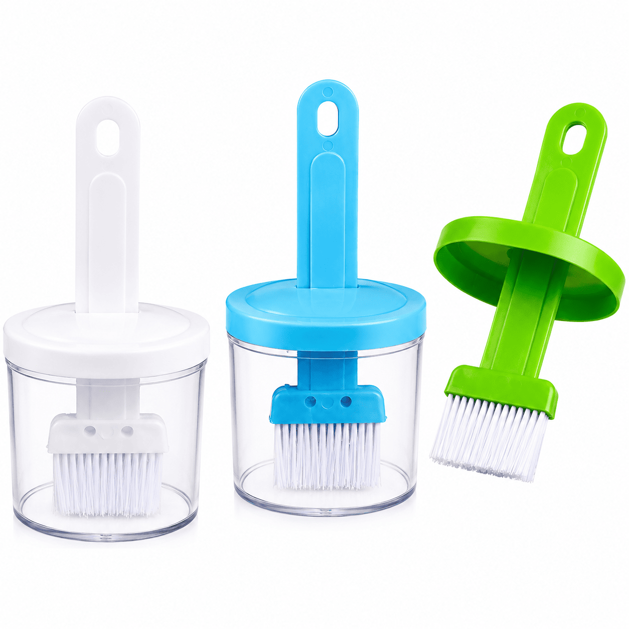 Silicone Oil Brush with Oil Dispenser for Cooking, Baking and BBQ