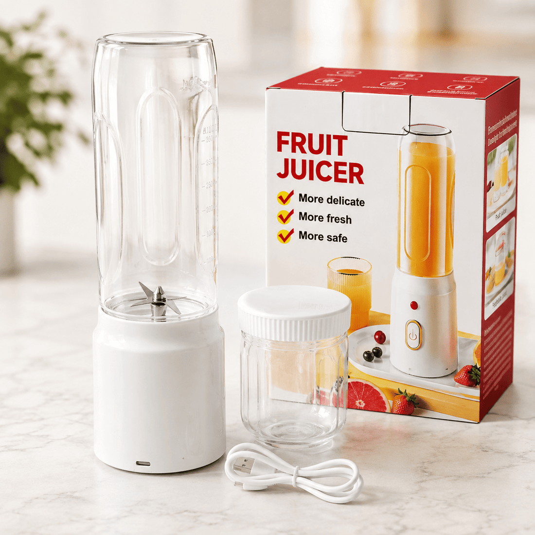500ML rechargeable portable blender and juicer cup