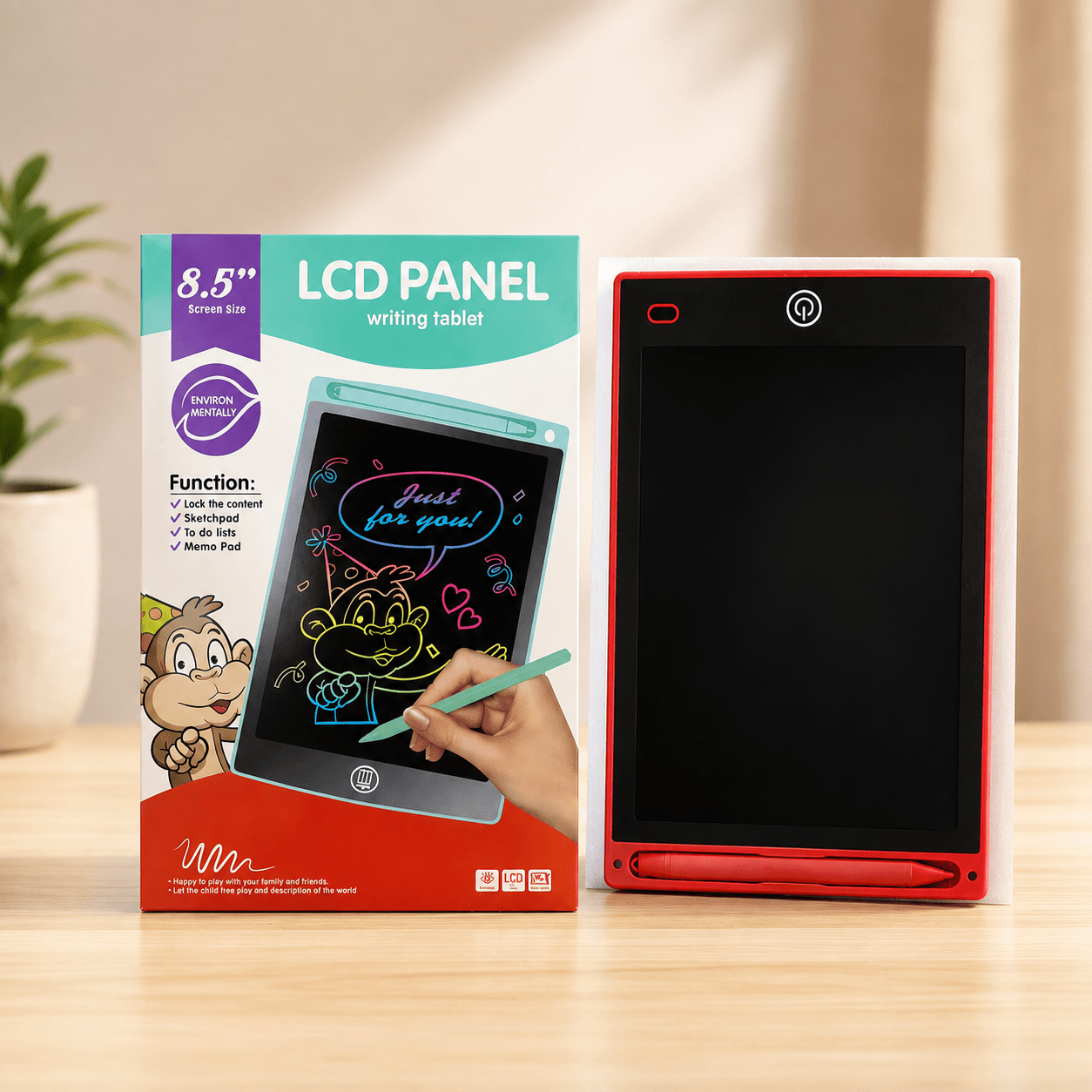 8.5 inch colorful LCD writing tablet for kids with stylus
