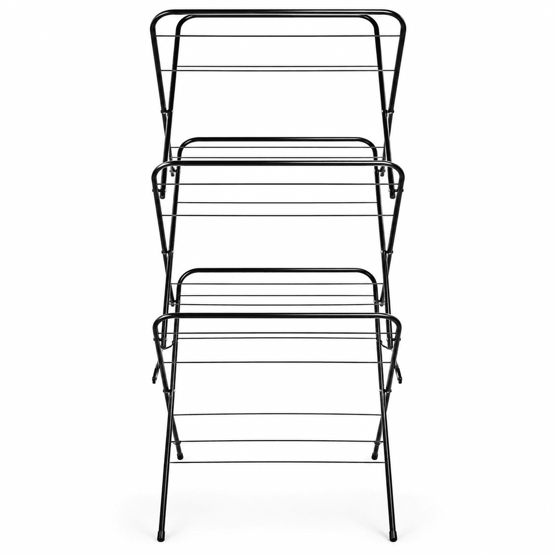 3-tier foldable clothes drying rack for indoor and outdoor laundry