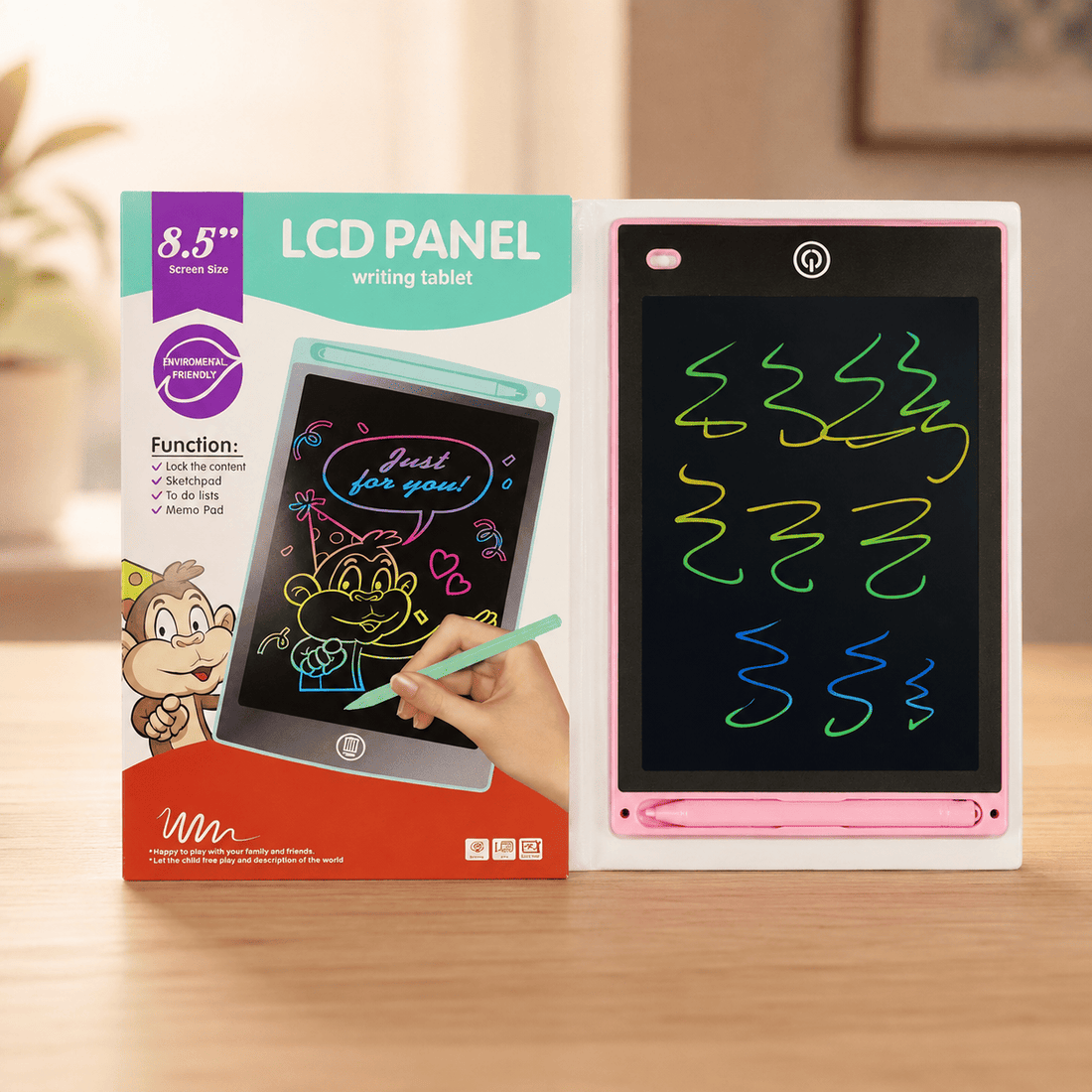 8.5 inch colorful LCD writing tablet for kids with stylus