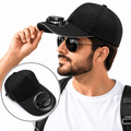 Solar powered fan cap with 3-speed cooling fan in white red and black