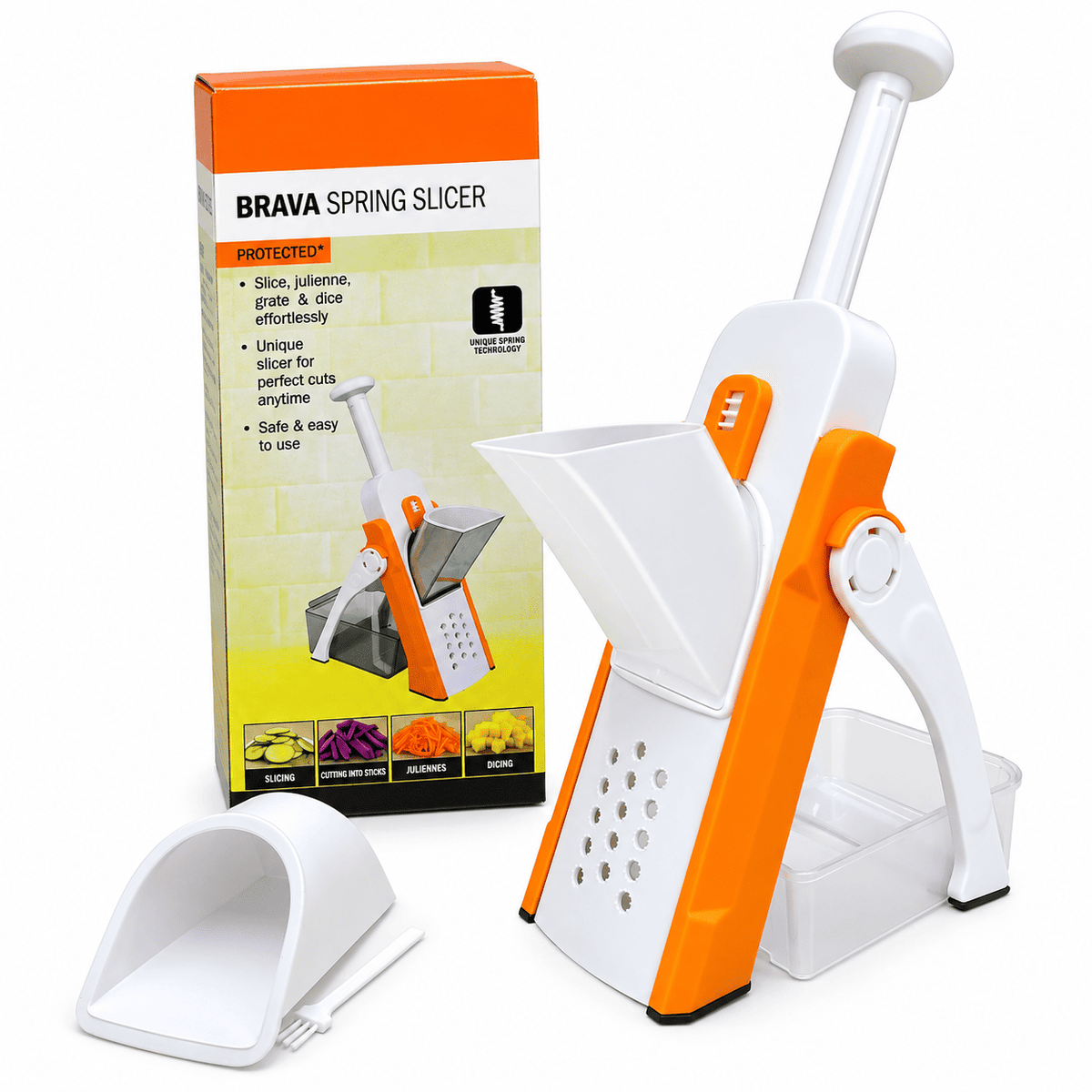 Kitchen mandoline slicer for fast vegetable preparation