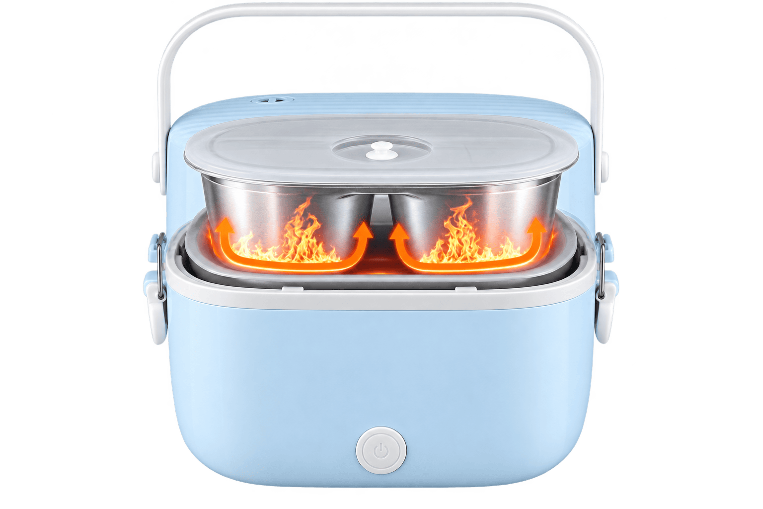 JAU KANG electric lunch box with heating function and metal containers