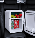 4L portable beauty mini fridge with LED vanity mirror for skincare and makeup