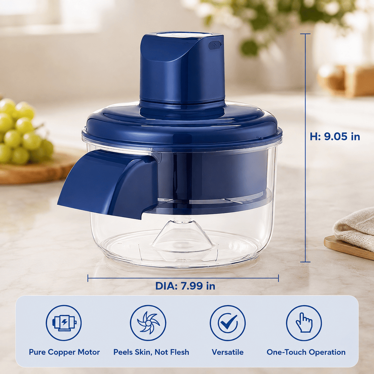 Easy to use fruit and vegetable peeling machine for home kitchen