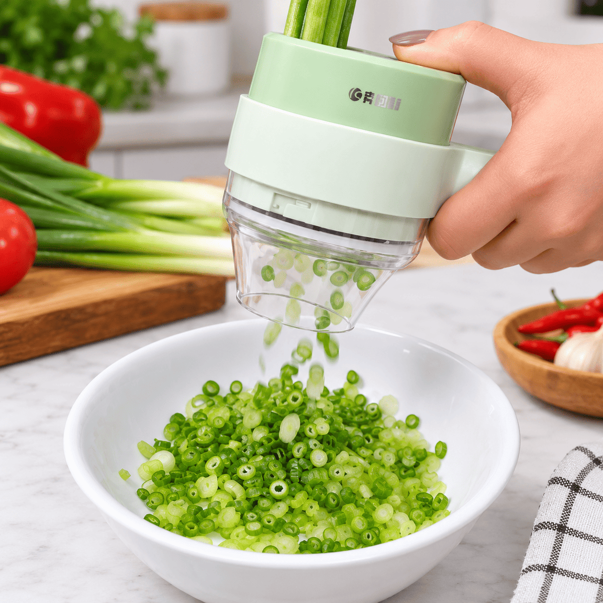 USB rechargeable food chopper for everyday kitchen food preparation