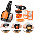 5-in-1 vegetable chopper slicer and grater for kitchen food preparation