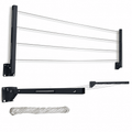 Wall mounted clothes drying rack for space saving laundry
