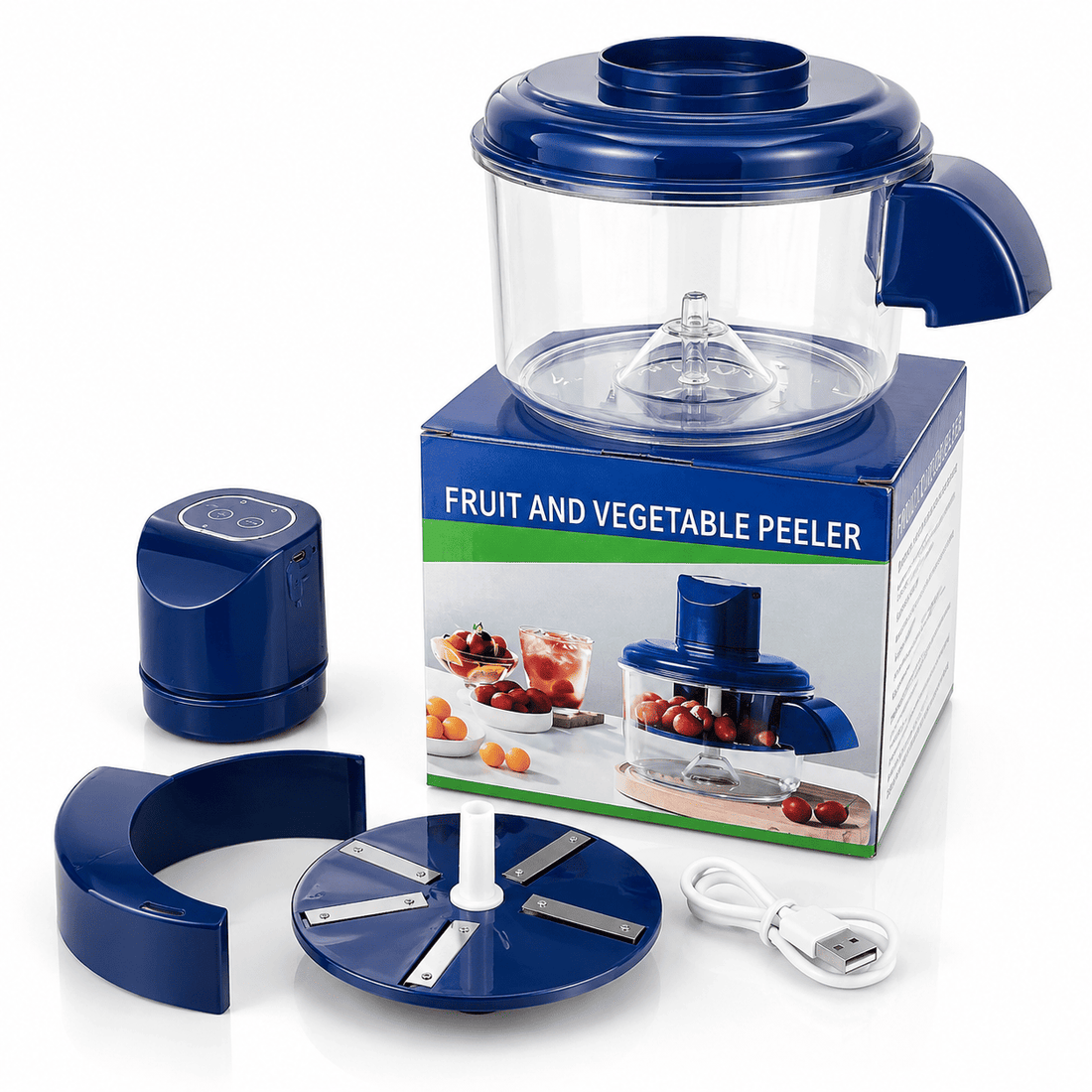Automatic fruit and vegetable peeler for quick and easy kitchen preparation